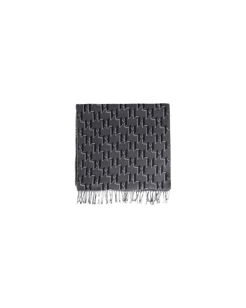 Karl Lagerfeld K/MONOGRAM/LOGO WOOL SCARF  - ACCESSOIRES - Schalsauf YOOX.COM Grau