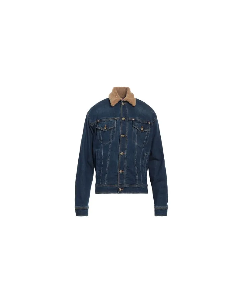 Versace Jeans JACKEN & MÄNTEL - Jeansjacken/Mäntelauf YOOX.COM Blau