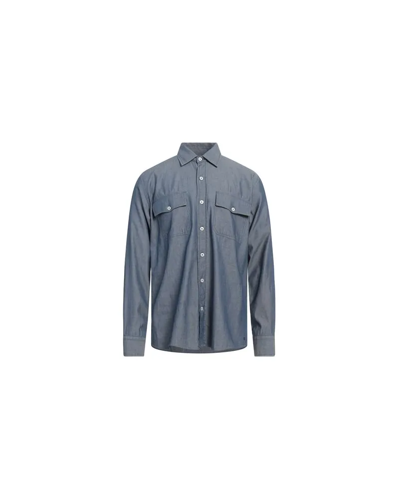 Brooksfield TOPS - Jeanshemdenauf YOOX.COM Blau