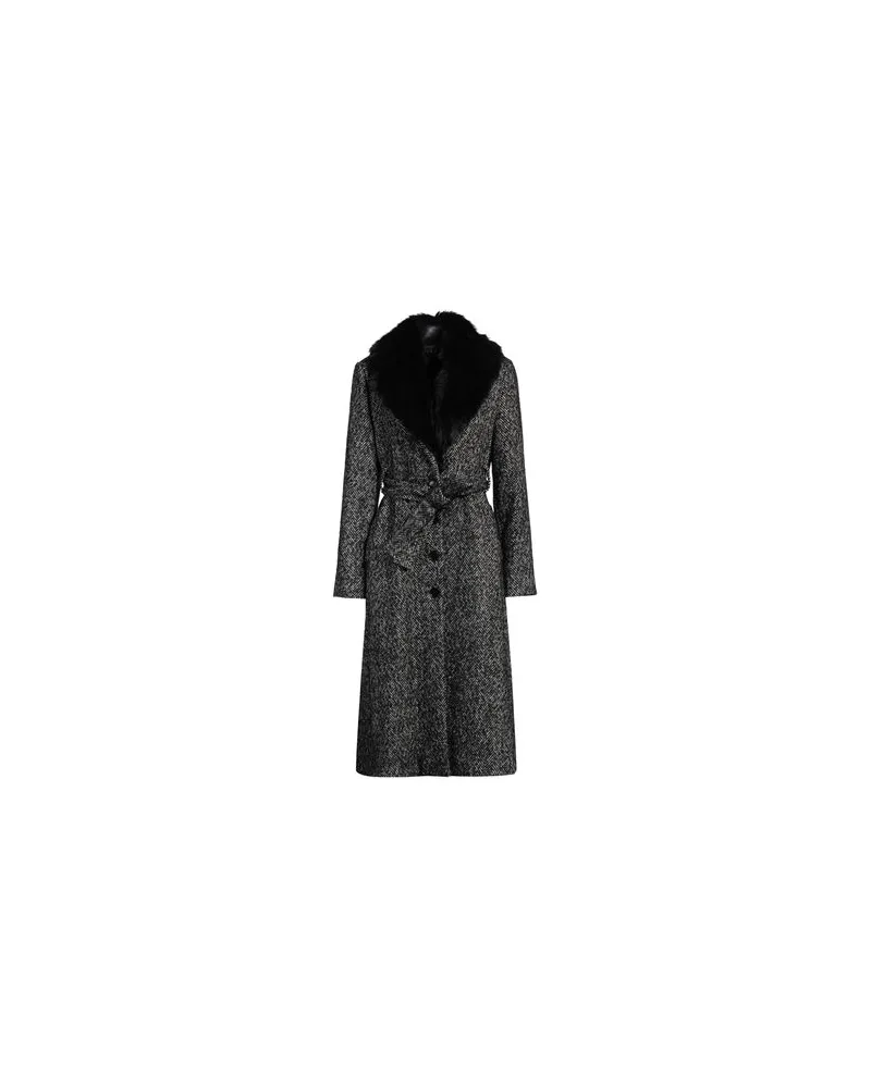 Icona By Kaos JACKEN & MÄNTEL - Mäntelauf YOOX.COM Schwarz