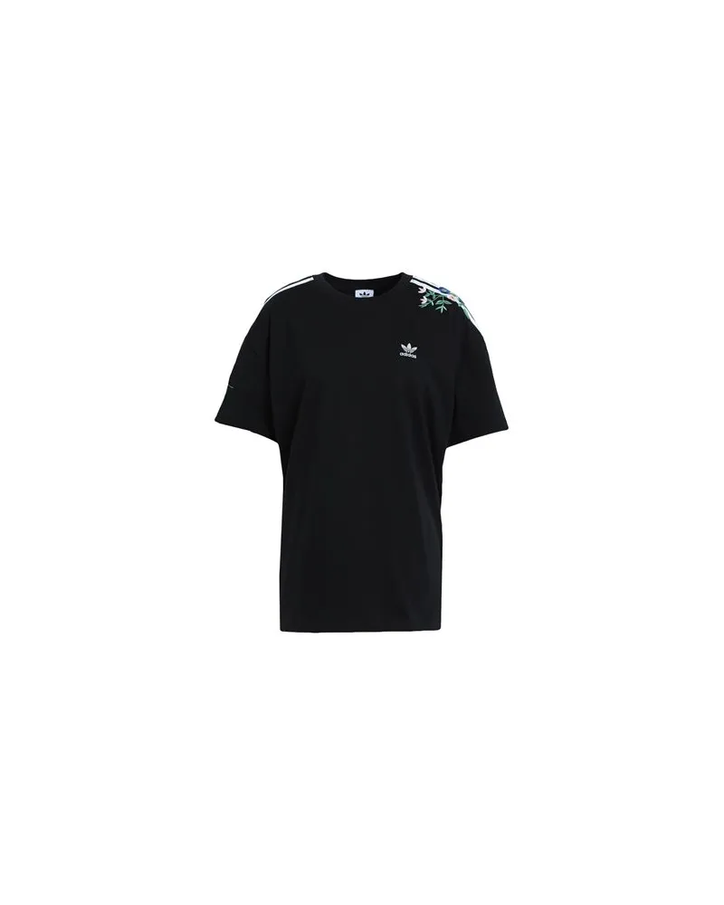 adidas FLORAL LOOSE T  - TOPS - T-shirtsauf YOOX.COM Schwarz