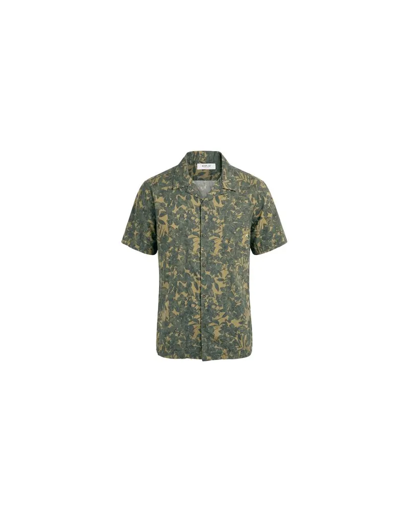 Replay TOPS - Hemdenauf YOOX.COM Militärgrün