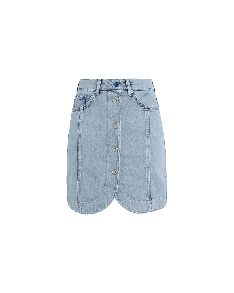 Karl Lagerfeld KLJ BUTTON DENIM SKIRT  - HOSEN & RÖCKE - Jeansröckeauf YOOX.COM Blau