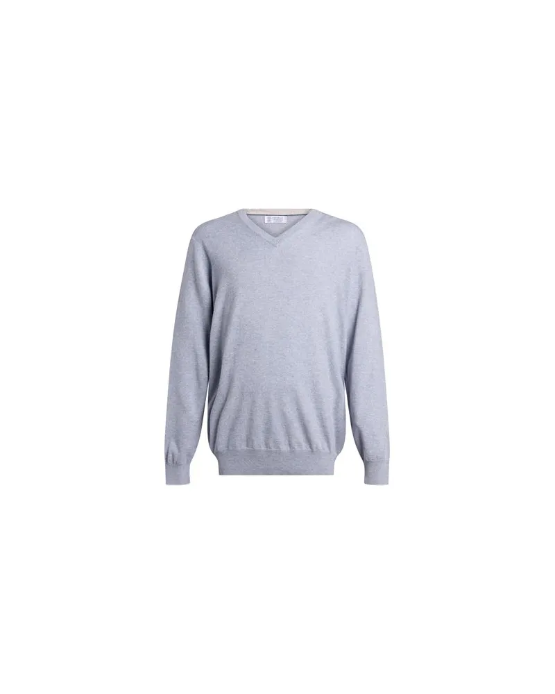 Brunello Cucinelli STRICKWAREN - Pulloverauf YOOX.COM Himmelblau