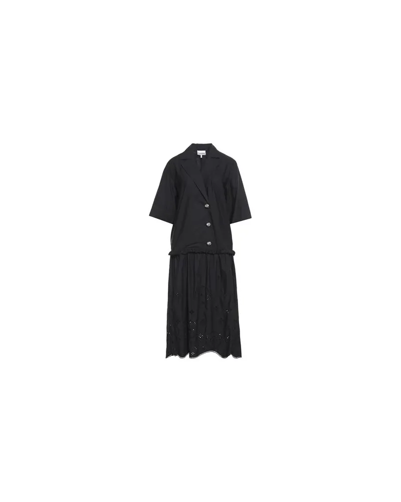 Ganni KLEIDER - Midi-Kleiderauf YOOX.COM Schwarz