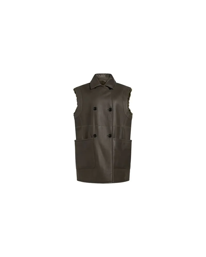 Max Mara JACKEN & MÄNTEL - Shearling- & Kunstfellauf YOOX.COM Militärgrün