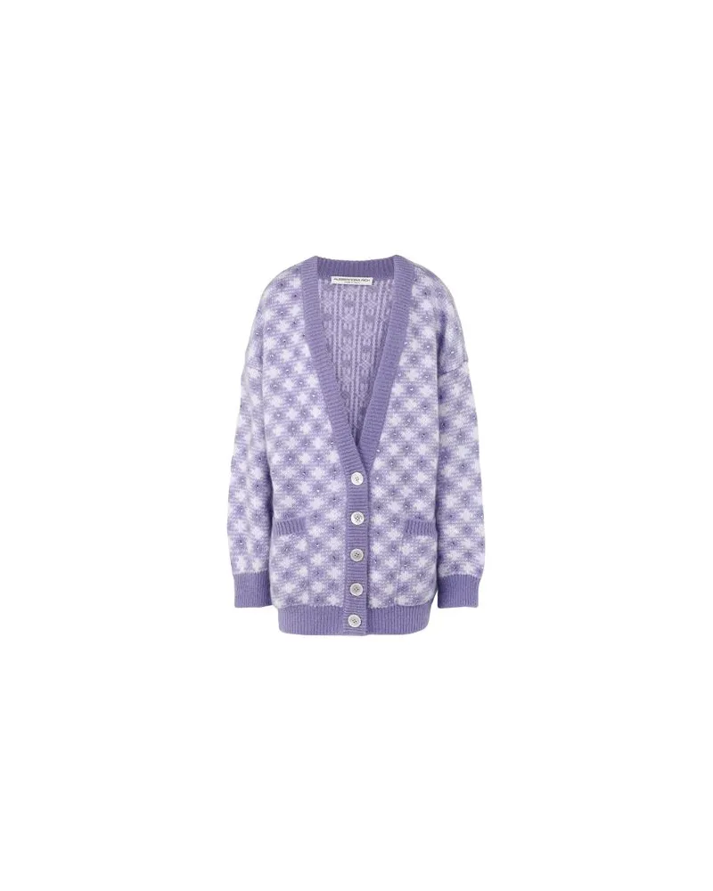 Alessandra Rich STRICKWAREN - Strickjackenauf YOOX.COM Lila