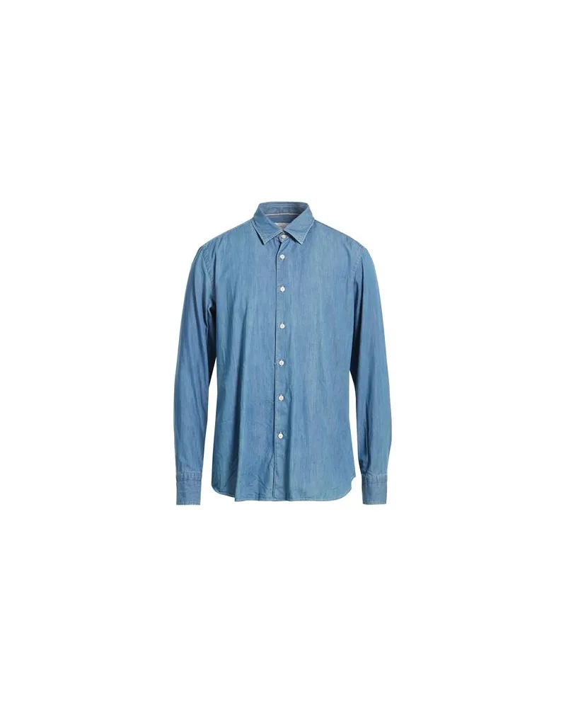 Tintoria Mattei TOPS - Jeanshemdenauf YOOX.COM Taubenblau