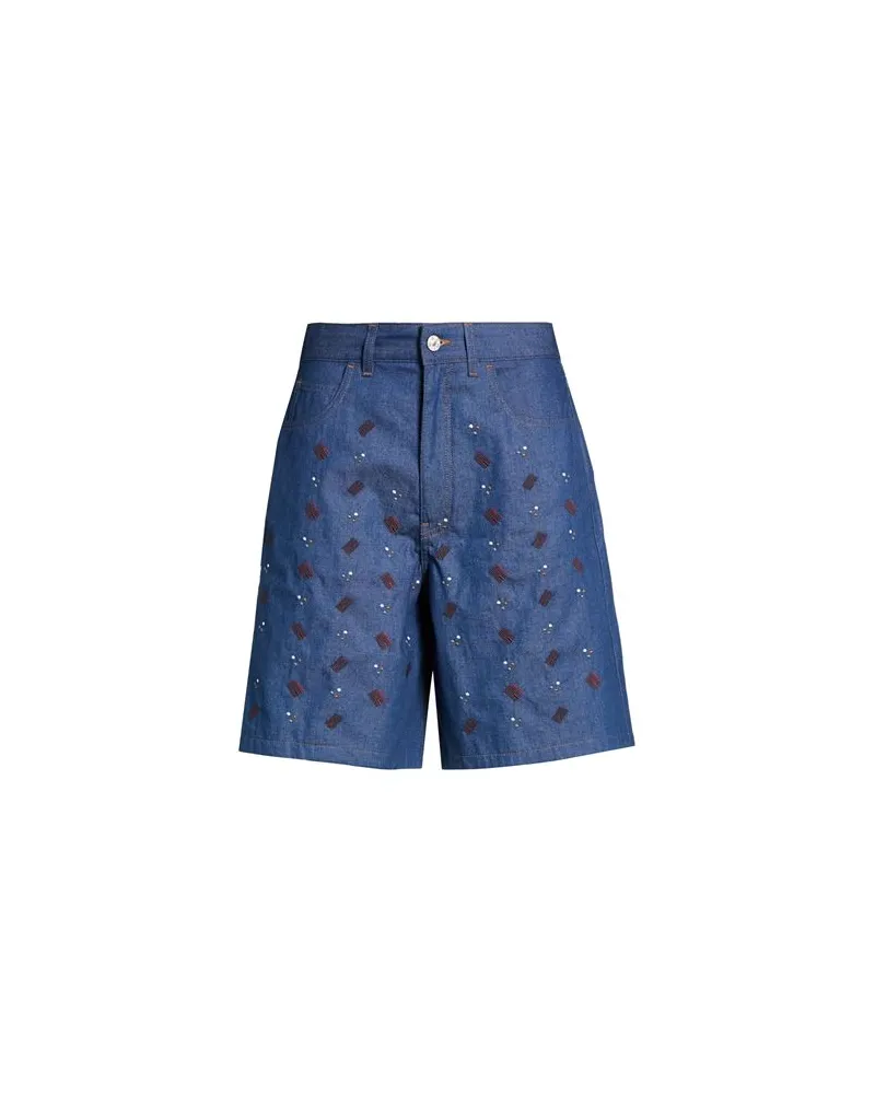 Marni HOSEN & RÖCKE - Jeansshortsauf YOOX.COM Blau