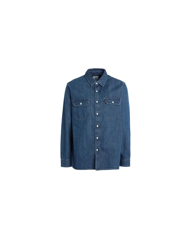Levi's JACKSON WORKER DARK INDIGO - WORN IN  - TOPS - Jeanshemdenauf YOOX.COM Blau