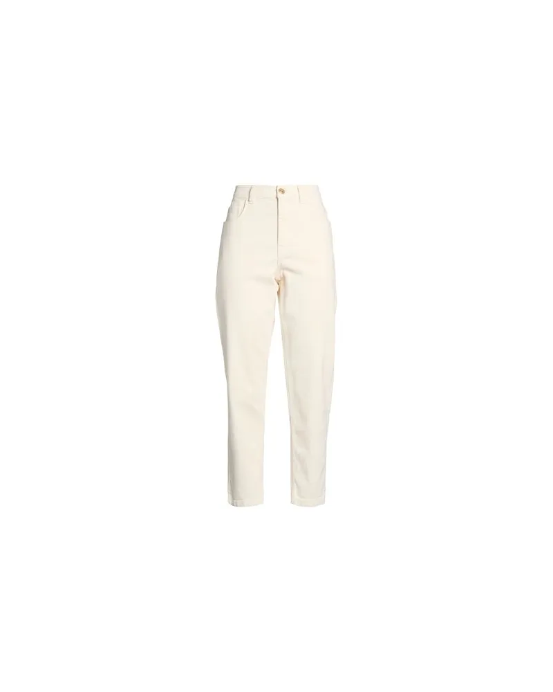 Brunello Cucinelli HOSEN & RÖCKE - Jeanshosenauf YOOX.COM Cremeweiß