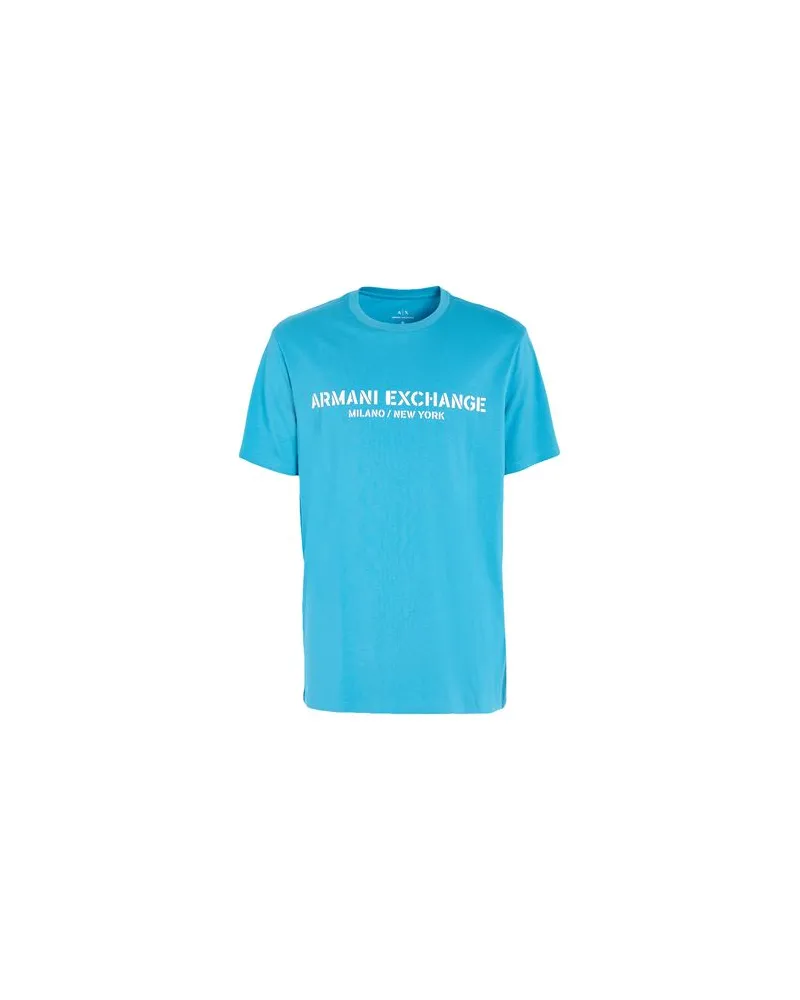 Armani Exchange TOPS - T-shirtsauf YOOX.COM Hellblau