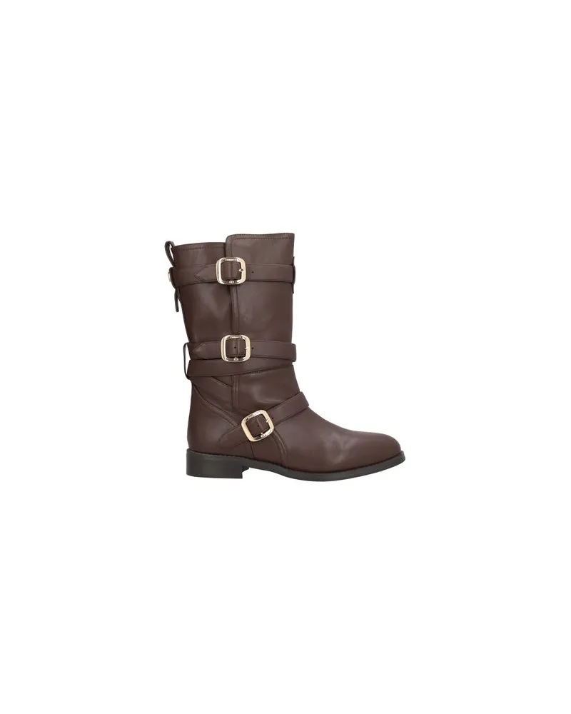 Twin-Set SCHUHE - Stiefelettenauf YOOX.COM Schokobraun