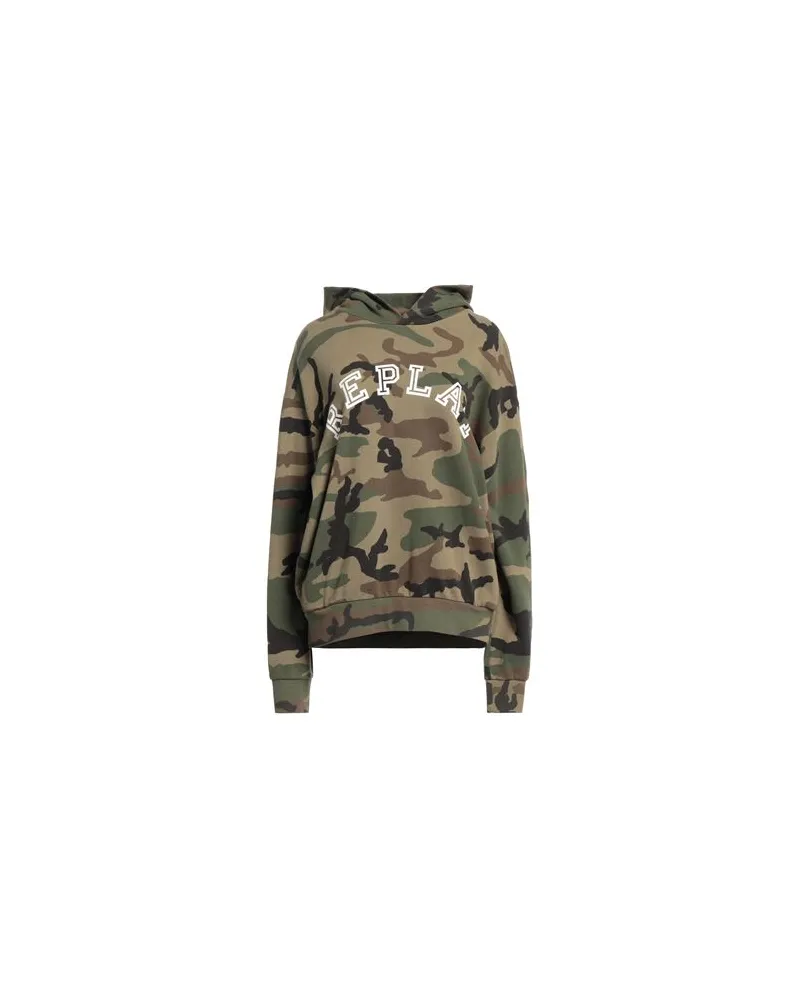 Replay TOPS - Sweatshirtsauf YOOX.COM Militärgrün