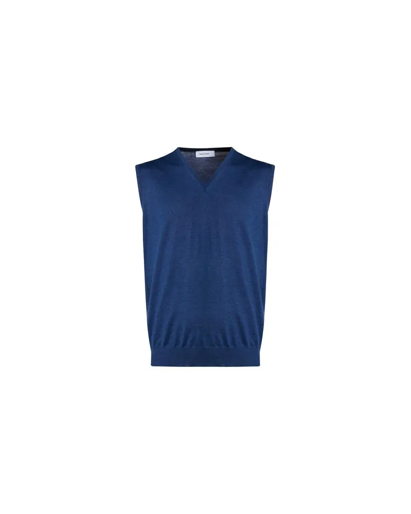 Gran Sasso EXTRAFINE MERINOS  - STRICKWAREN - Pulloverauf YOOX.COM Blau