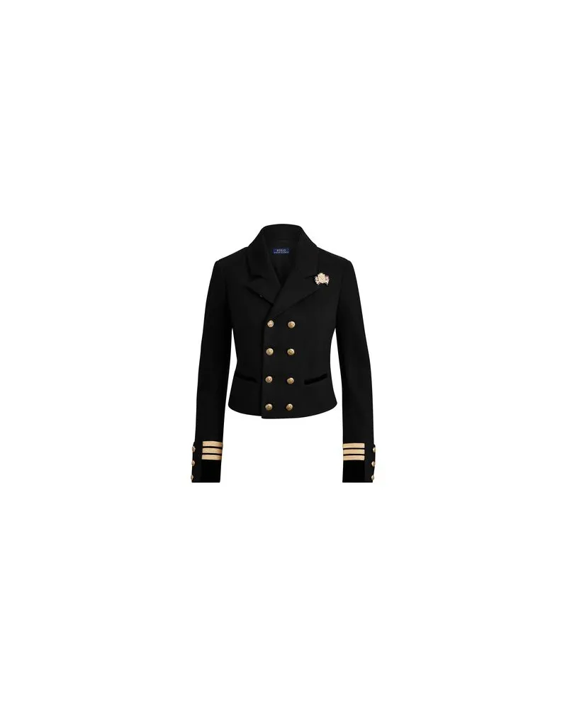 Ralph Lauren COTTON-BLEND MILITARY BLAZER   - ANZÜGE und CO-ORDS - Blazersauf YOOX.COM Schwarz