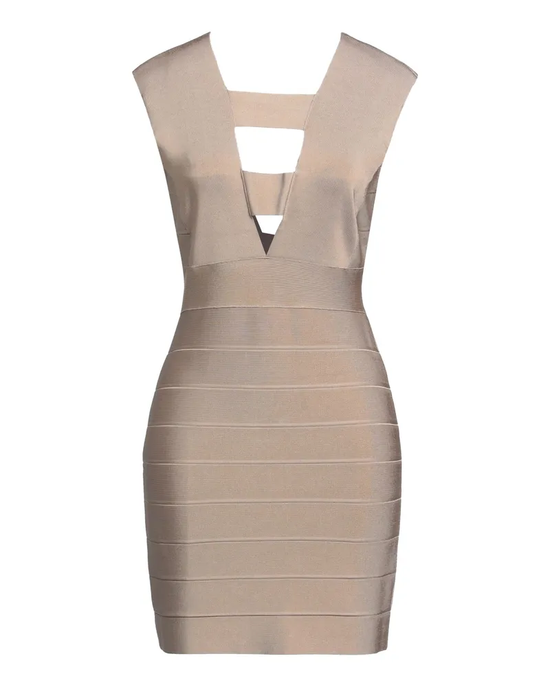 Hervé Léger Mini-Kleid Beige