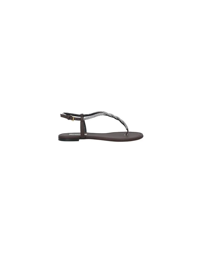 NINALILOU SCHUHE - Zehentrennerauf YOOX.COM Dunkelbraun