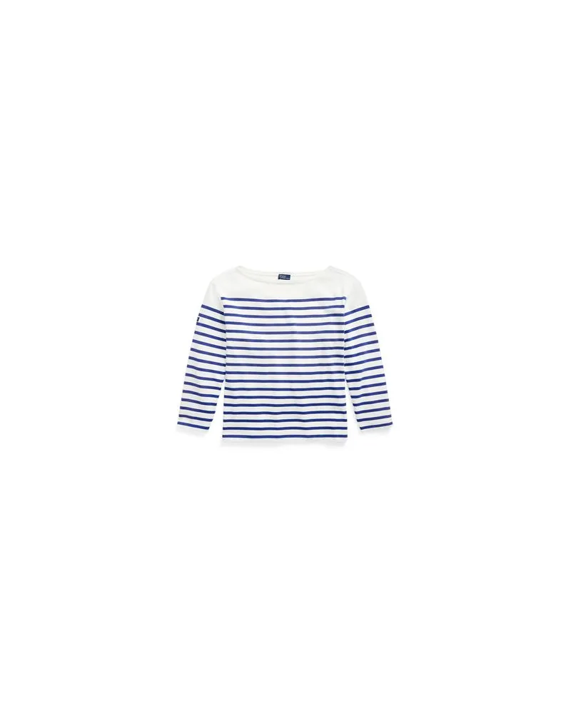 Ralph Lauren STRIPED BOATNECK JERSEY TEE  - TOPS - T-shirtsauf YOOX.COM Blau
