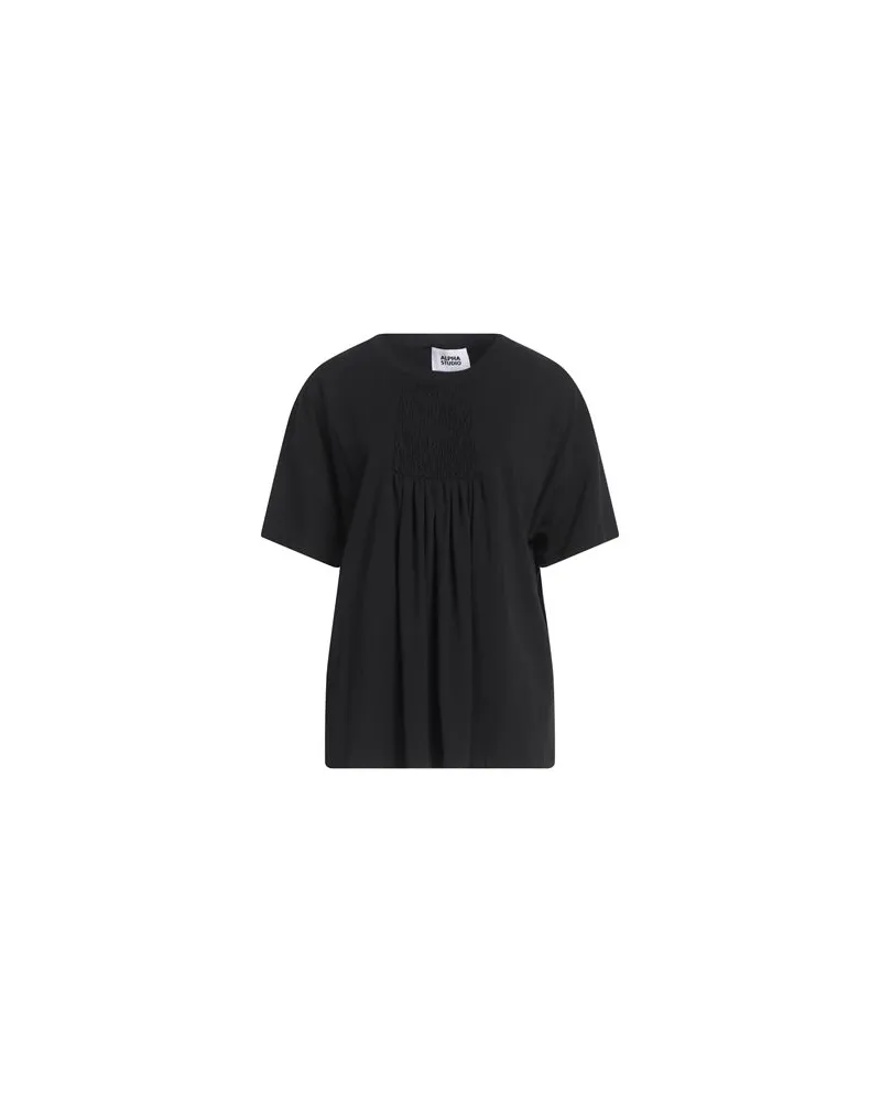 Alpha Studio TOPS - T-shirtsauf YOOX.COM Schwarz