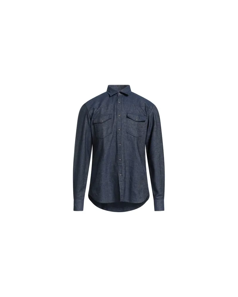 XACUS TOPS - Jeanshemdenauf YOOX.COM Blau