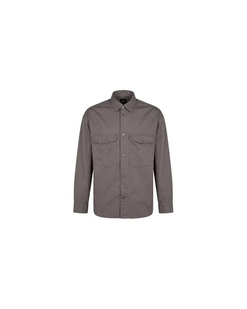 Armani Exchange TOPS - Hemdenauf YOOX.COM Grau