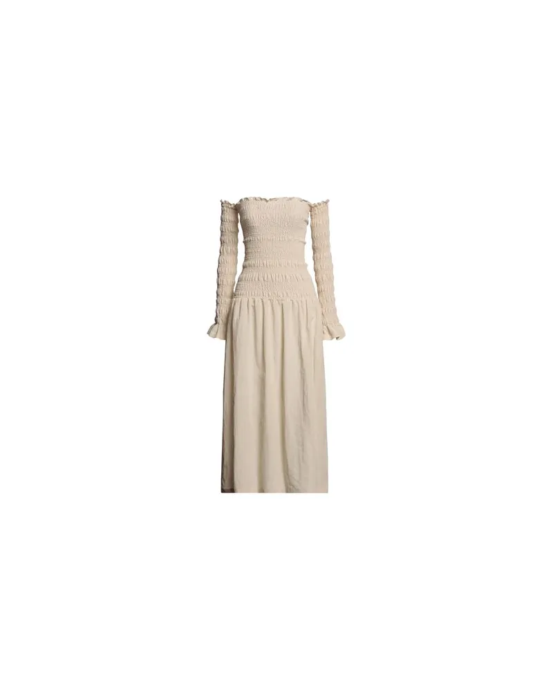Róhe KLEIDER - Midi-Kleiderauf YOOX.COM Cremeweiß