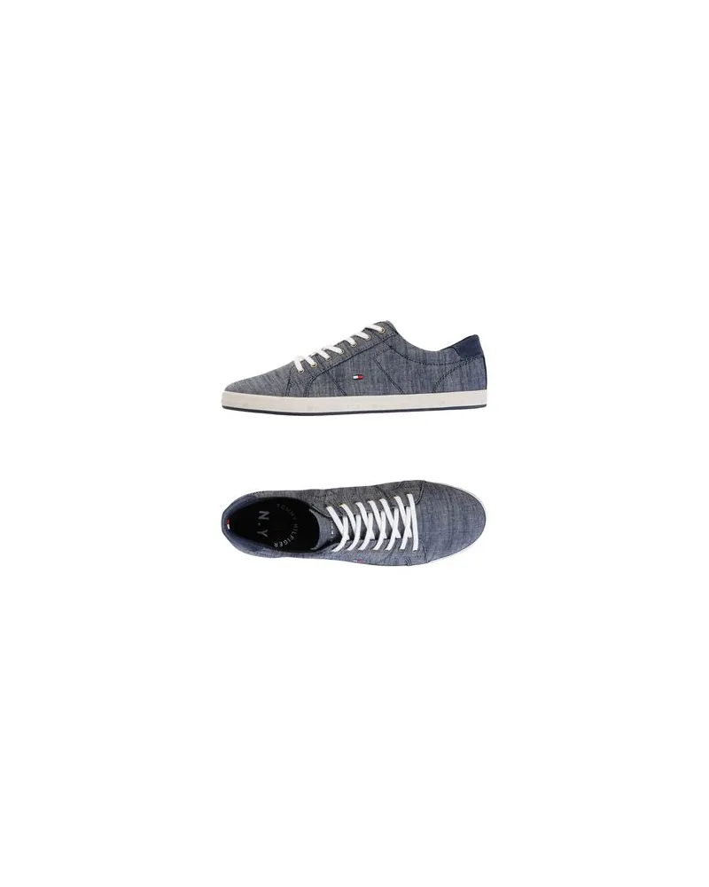 Tommy Hilfiger ESSENTIAL PIQUE DENIM SNEAKER	   - SCHUHE - Sneakersauf YOOX.COM Taubenblau