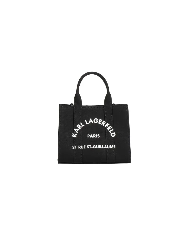 Karl Lagerfeld RUE ST-GUILLAUME MINI TOTE BAG - TASCHEN - Handtaschenauf YOOX.COM Schwarz