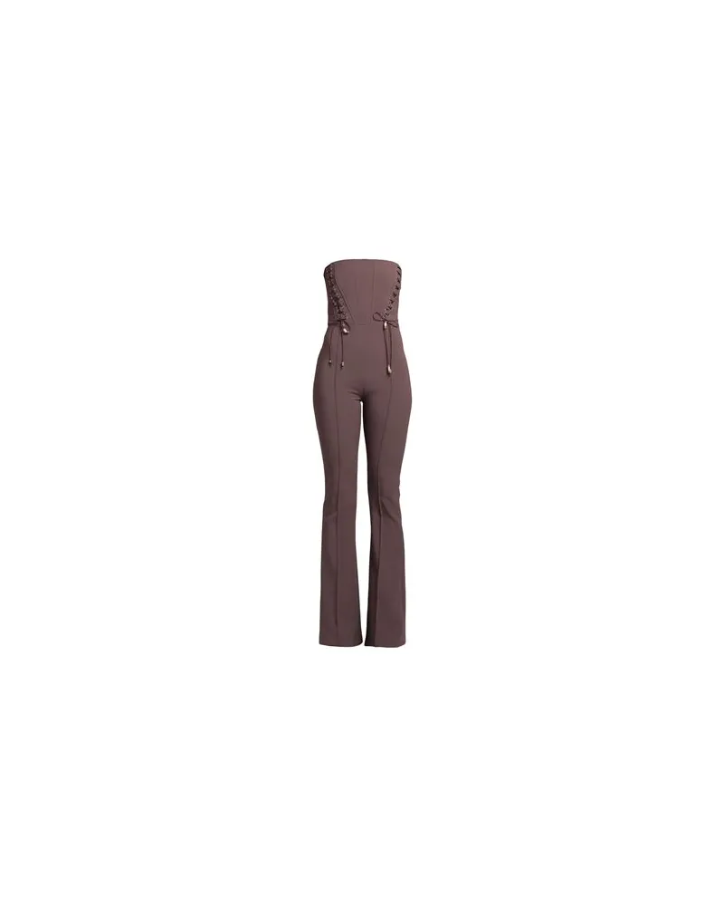 Elisabetta Franchi OVERALLS - Jumpsuitsauf YOOX.COM Braun