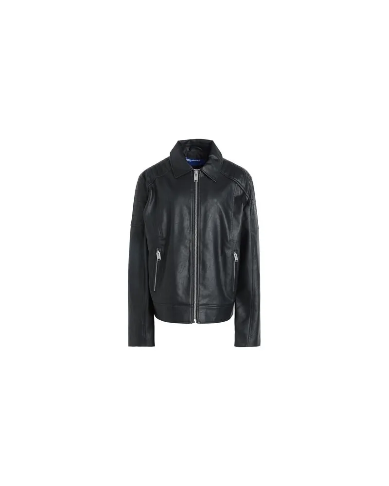 Karl Lagerfeld KLJ FAUX LEATHER JACKET  - JACKEN & MÄNTEL - Jacken und Anoraksauf YOOX.COM Schwarz