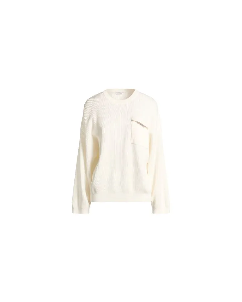 Brunello Cucinelli STRICKWAREN - Pulloverauf YOOX.COM Elfenbein