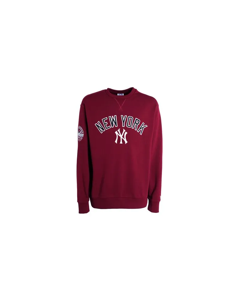 New Era MLB LARGE LOGO OS CREW NEYYANCO    - MLB LARGE LOGO OS CREW NEYYANCO - TOPS - Sweatshirtsauf YOOX.COM Bordeaux