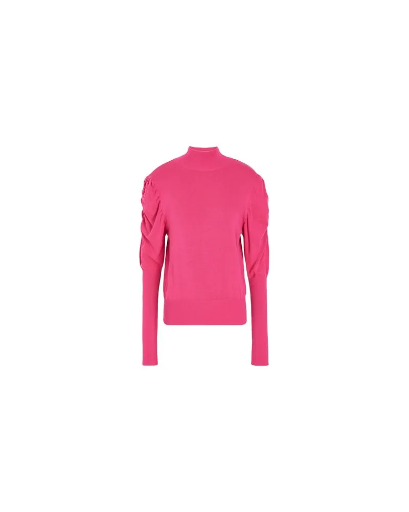 8 by Yoox VISCOSE BLEND PUFF SHOULDER CREWNECK  - STRICKWAREN - Rollkragenpulloverauf YOOX.COM Fuchsia