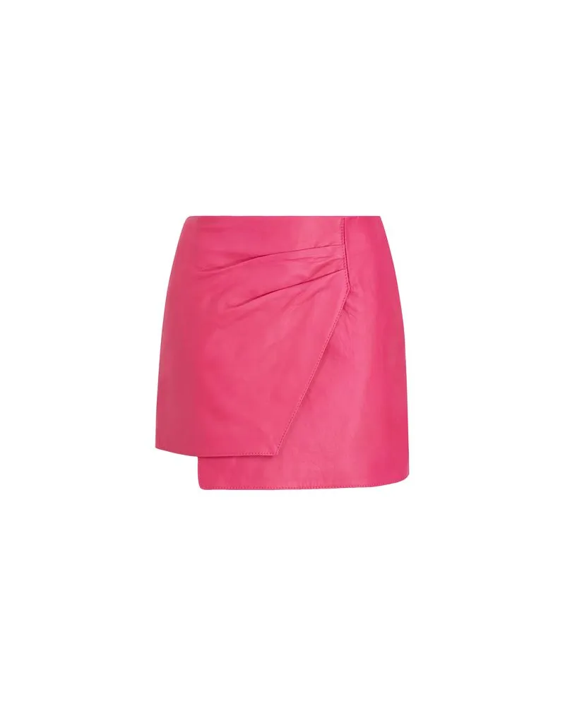 8 by Yoox LEATHER WRAP MINI SKIRT  - HOSEN & RÖCKE - Miniröckeauf YOOX.COM Magenta