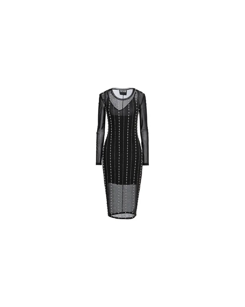 Versace Jeans KLEIDER - Midi-Kleiderauf YOOX.COM Schwarz