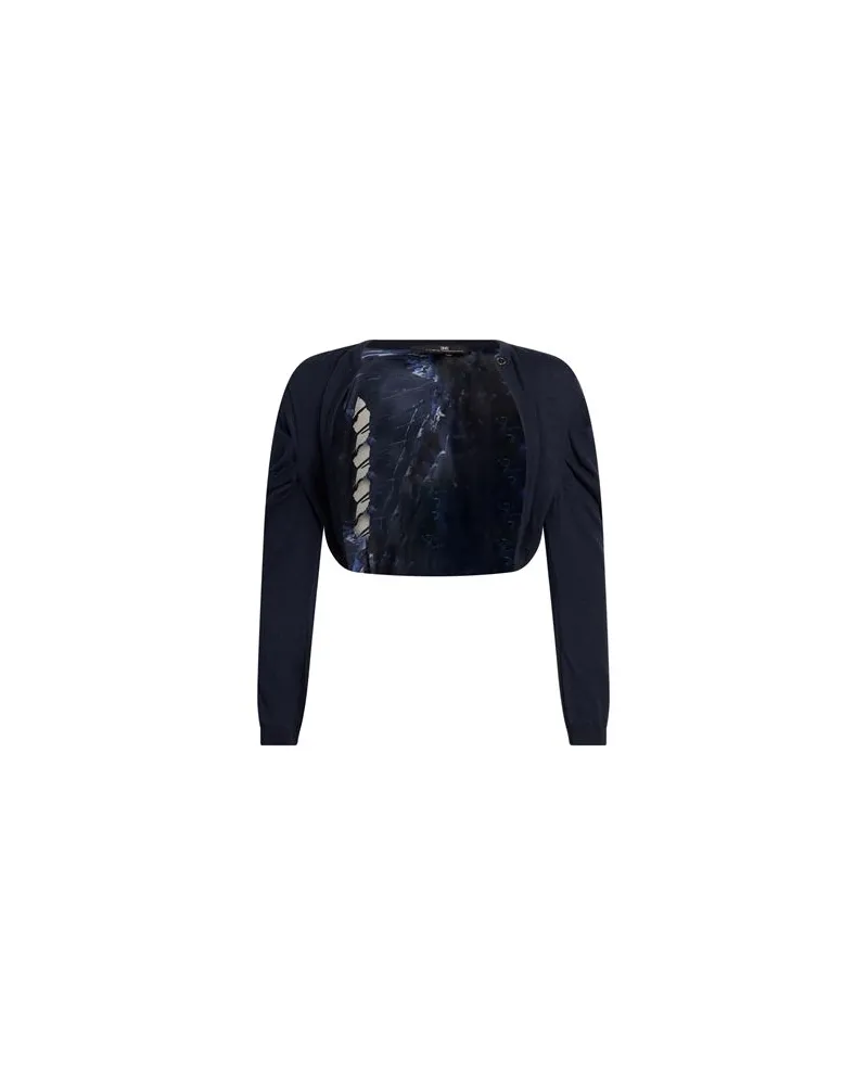 Elisabetta Franchi STRICKWAREN - Wickelpulloverauf YOOX.COM Marineblau