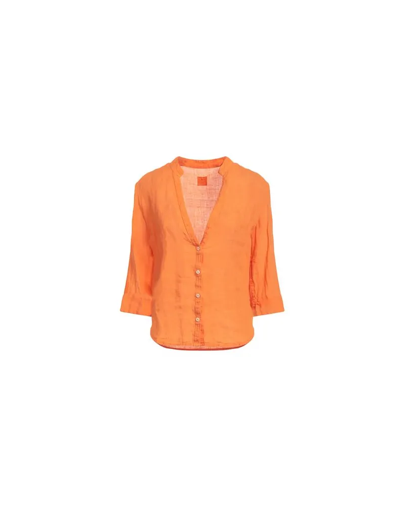 120% Lino TOPS - Hemdenauf YOOX.COM Mandarine
