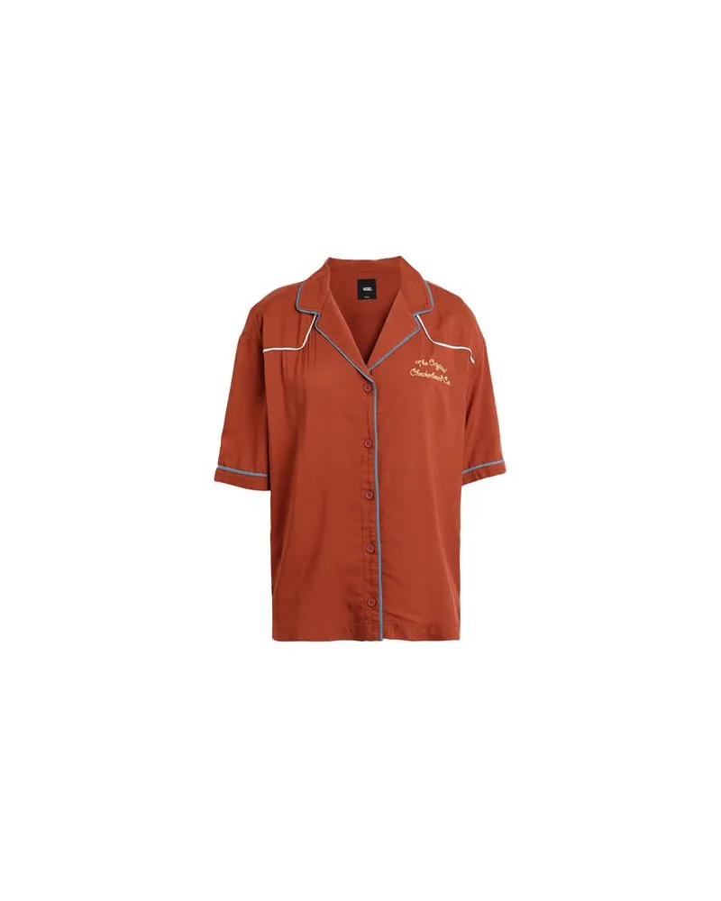 Vans DUSK DOWNER SS TOP  - TOPS - Hemdenauf YOOX.COM Rostrot