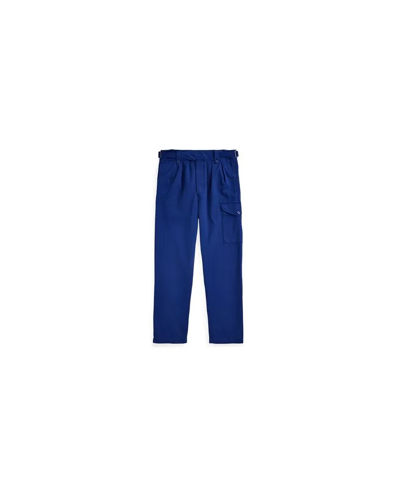 Ralph Lauren RELAXED FIT PLEATED TWILL CARGO PANT  - HOSEN & RÖCKE - Hosenauf YOOX.COM Blau