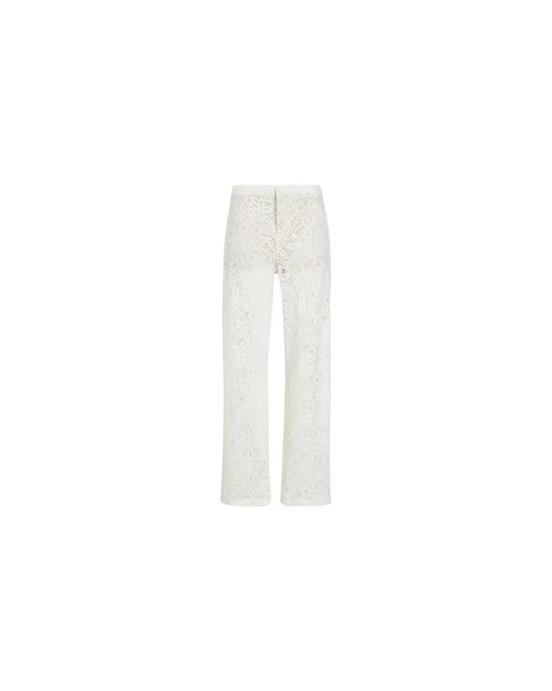 8 by Yoox LACE WIDE-LEG PANTS - HOSEN & RÖCKE - Hosenauf YOOX.COM Elfenbein