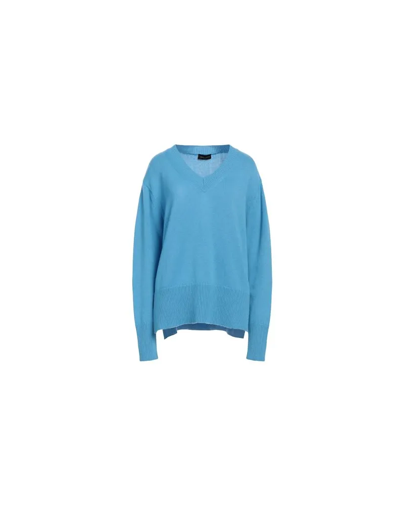 Roberto Collina STRICKWAREN - Pulloverauf YOOX.COM Azurblau