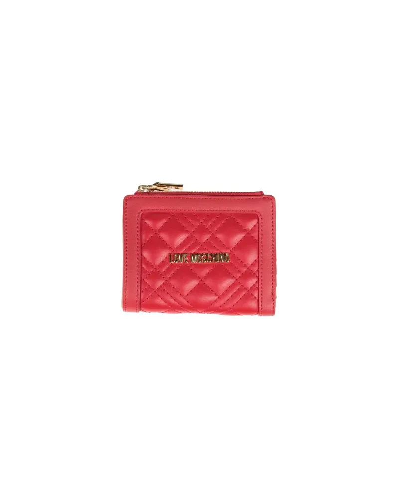 Moschino Kleinlederwaren - Brieftaschenauf YOOX.COM Tomatenrot