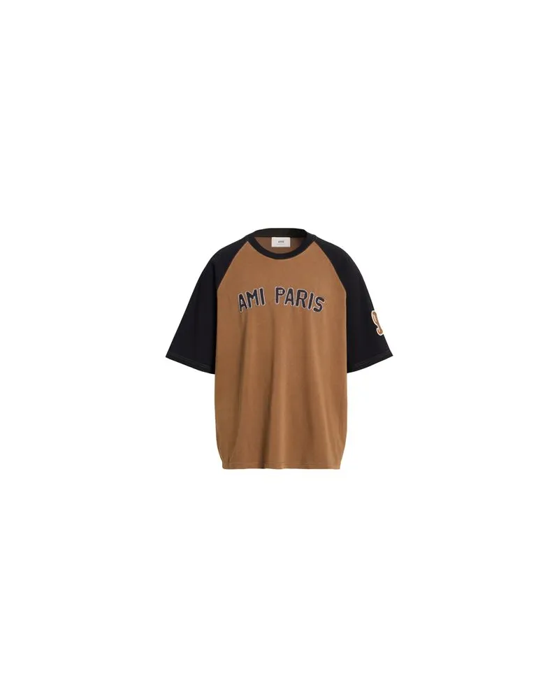 AMI Paris TOPS - T-shirtsauf YOOX.COM Hellbraun