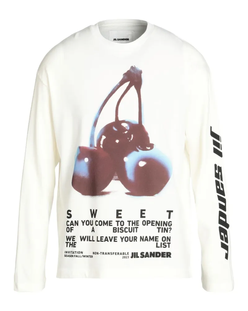 Jil Sander T-shirts Elfenbein