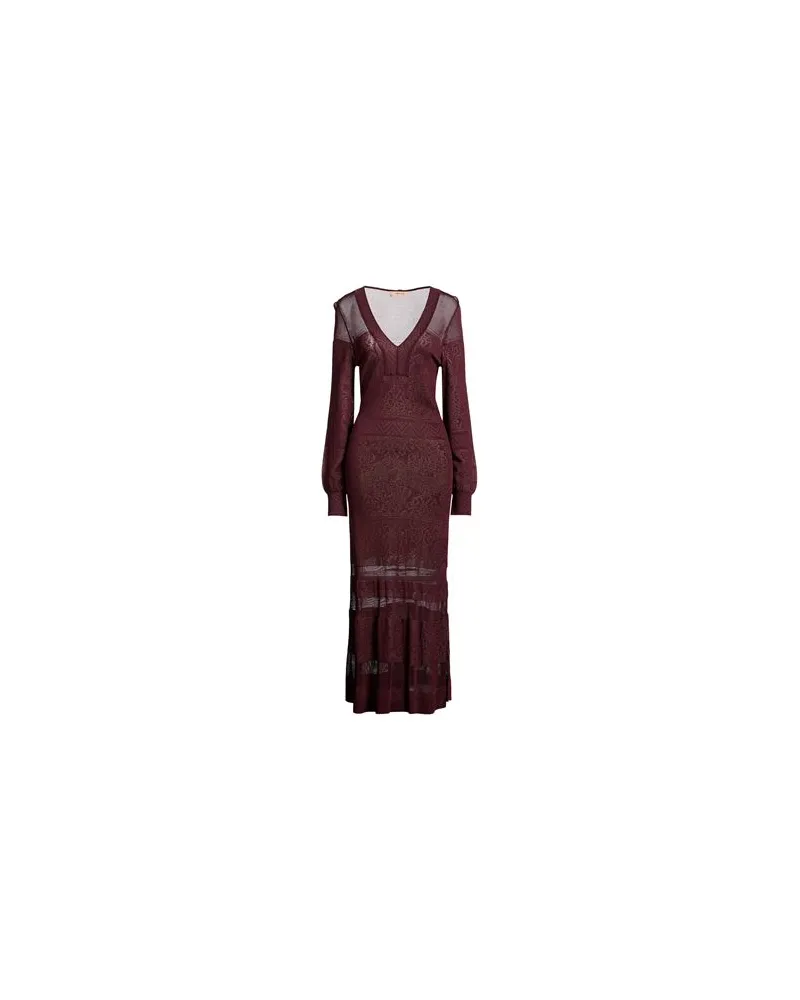 Twin-Set KLEIDER - Maxi-Kleiderauf YOOX.COM Bordeaux