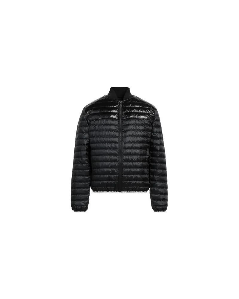 Versace Jeans JACKEN & MÄNTEL - Pufferjacken & Daunenjackenauf YOOX.COM Schwarz