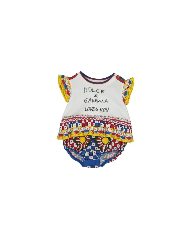 Dolce & Gabbana NEUGEBORENE - Babystrampler & -Latzhoseauf YOOX.COM Weiß