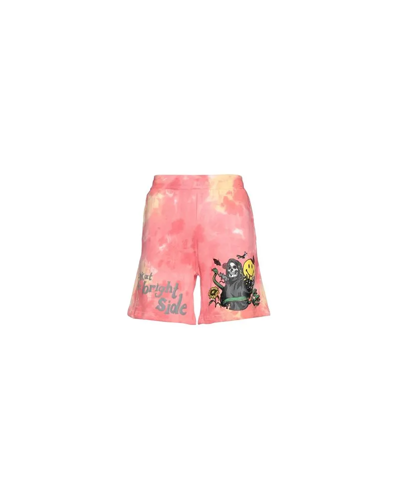 Market SMILEY LOOK AT THE BRIGHT SIDE PINK TIE-DYE SWEATSHORTS - HOSEN & RÖCKE - Shorts & Bermudashortsauf YOOX.COM Rosa