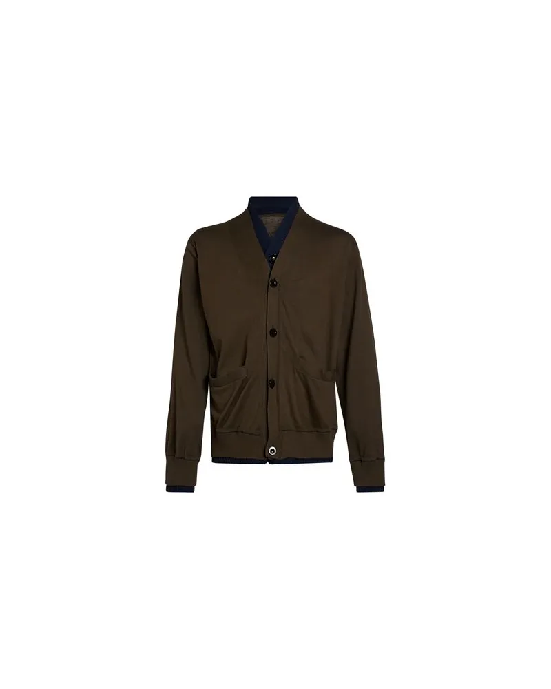 Sacai STRICKWAREN - Strickjackenauf YOOX.COM Dunkelgrün